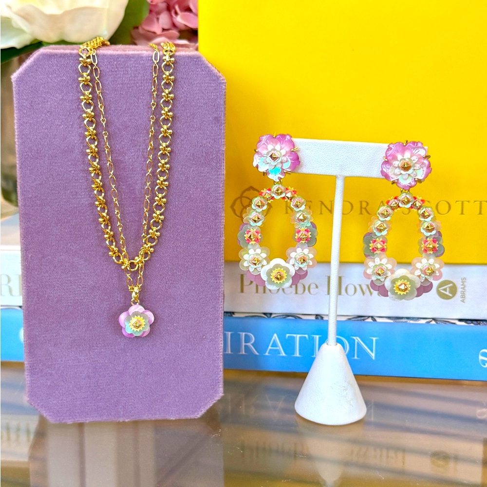 Kendra Scott Delilah Necklace & Earrings Set